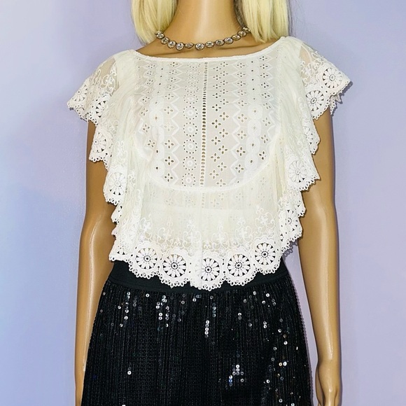 Crochet and lace top - Picture 3 of 11